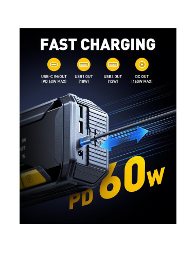 Arrancador AUXITO J503 8000A 20000mAh Linterna LED 700LM