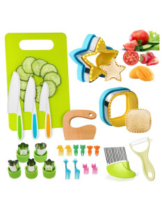 Juego de cuchillos de cocina para niños Baokcotei 24 piezas