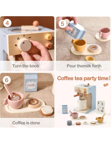 Juguete Cafetera de Madera EERKEOD para Niños 1.05 kg