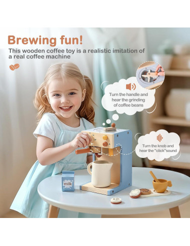 Juguete Cafetera de Madera EERKEOD para Niños 1.05 kg