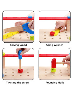 Banco de Trabajo de Madera SainSmart Jr. con Herramientas 2