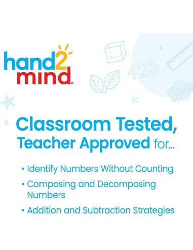 Ábaco Rekenrek Hand2mind 20 cuentas para matemáticas