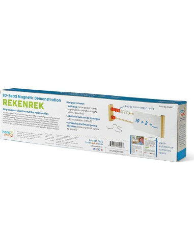 Ábaco Rekenrek Hand2mind 20 cuentas para matemáticas