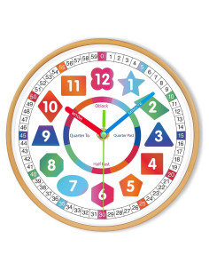 Reloj de Pared Silencioso AIRUIFU 20.32 cm Multicolor