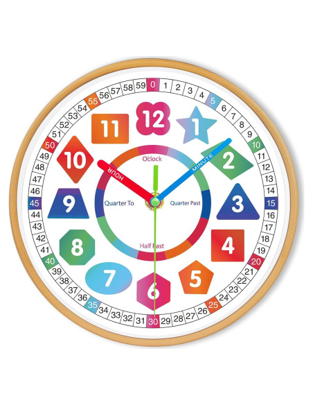 Reloj de Pared Silencioso AIRUIFU 20.32 cm Multicolor