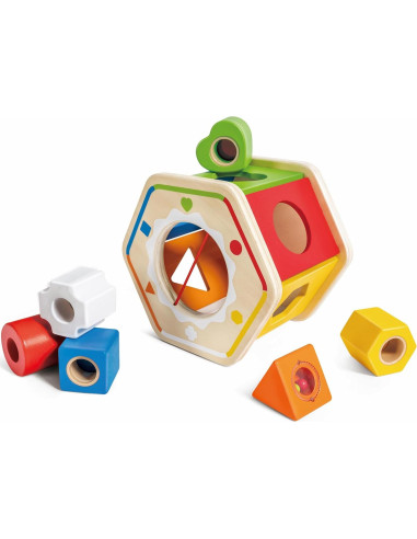 Clasificador de Formas de Madera Hape E0516 - 6 Bloques Coloridos