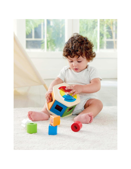 Clasificador de Formas de Madera Hape E0516 - 6 Bloques Coloridos