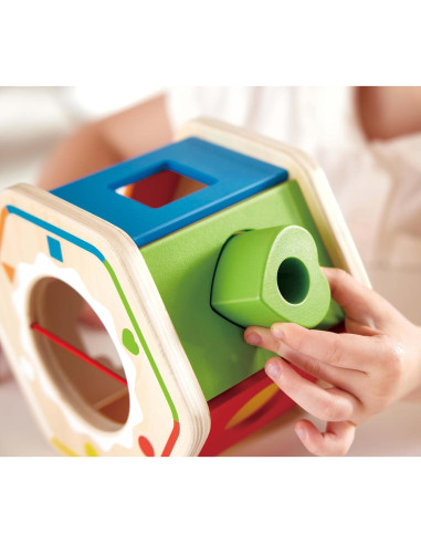 Clasificador de Formas de Madera Hape E0516 - 6 Bloques Coloridos