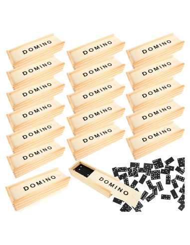 Set de Dominó de Madera Clásico Kugliwa 18 Piezas Mini