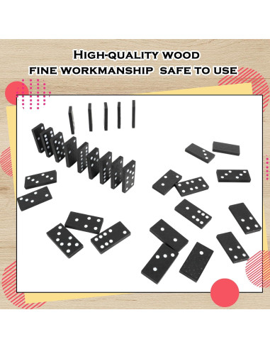 Set de Dominó de Madera Clásico Kugliwa 18 Piezas Mini