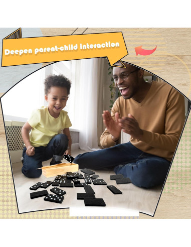 Set de Dominó de Madera Clásico Kugliwa 18 Piezas Mini