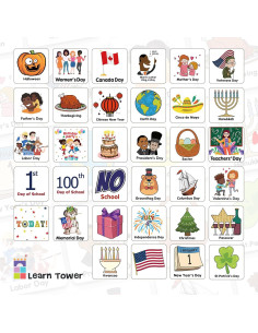 Calendario y Gráfico del Tiempo Learn Tower Multicolor 70x111 cm 2