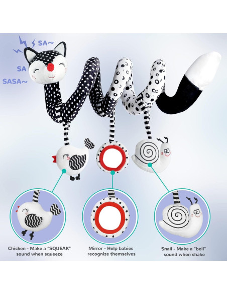 Juguete de Peluche Espiral XIXILAND para Bebés 0-18 Meses