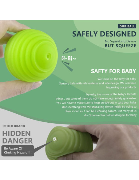 Pelotas Sensoriales Vintage para Bebés - 6 Piezas Multicolor