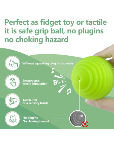 Pelotas Sensoriales Vintage para Bebés - 6 Piezas Multicolor