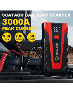 Arrancador de Batería Scatach 011 3000A 12V Portátil 2