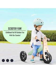 Bicicleta de Equilibrio de Madera Banana Bike Verde 76.2 cm 2