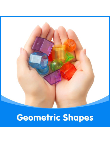 60 Piezas de Formas Geométricas 3D Odoorgames para Aprendizaje