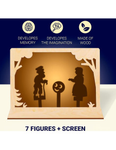 Teatro de Sombras Ruso AEVVV - Juego Kolobok 30x21 cm 2