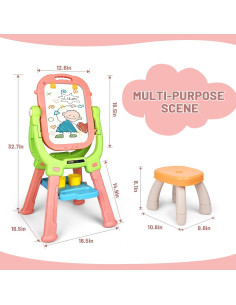 Caballete de Arte Infantil Breibowski Doble Cara Plegable 84cm 2