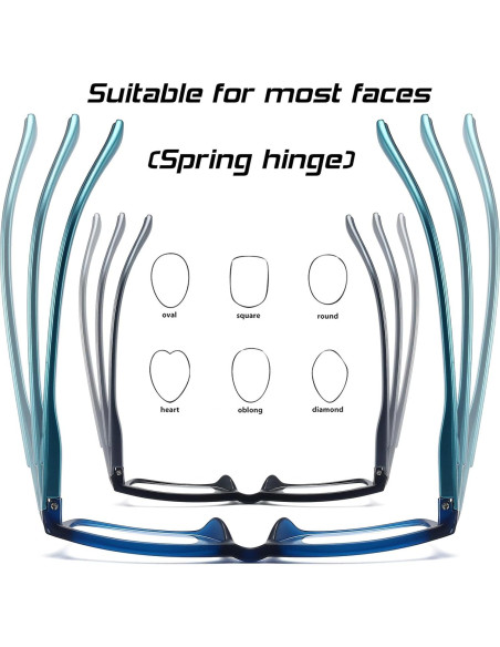 Gafas de lectura RaoOG 2.5x con bloqueo luz azul