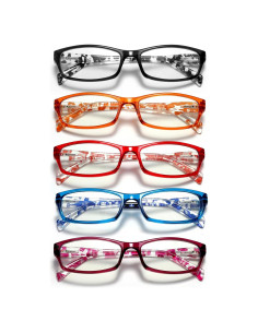 Gafas de Lectura 5 Estilos - Bloqueo Luz Azul UV - Floral Claro