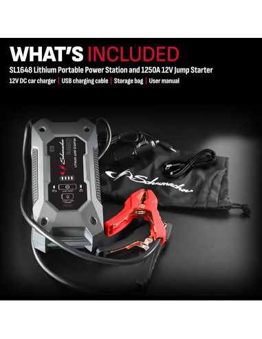 Arrancador de Salto Schumacher SL1648 1250A 12V USB LED