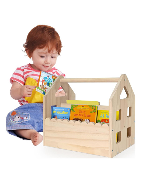 Estantería Montessori Casa Madera Pino 30.5x20x29.5cm