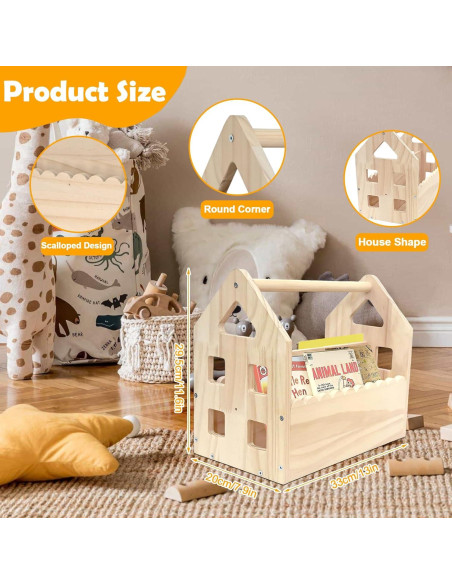 Estantería Montessori Casa Madera Pino 30.5x20x29.5cm
