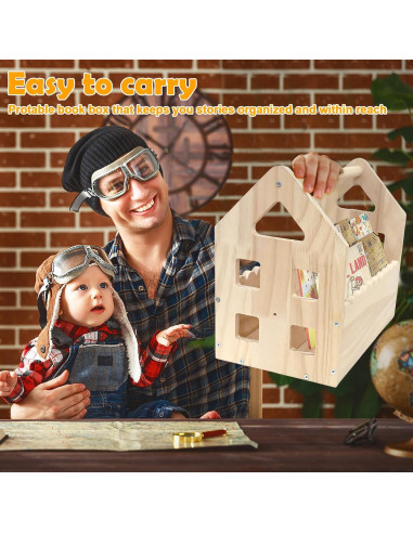 Estantería Montessori Casa Madera Pino 30.5x20x29.5cm