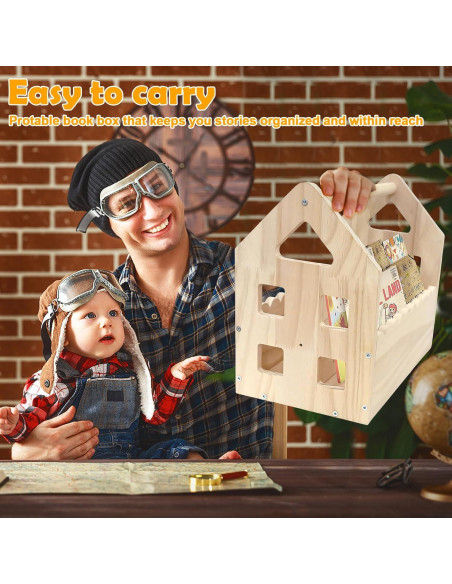 Estantería Montessori Casa Madera Pino 30.5x20x29.5cm