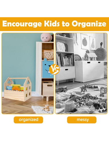 Estantería Montessori Casa Madera Pino 30.5x20x29.5cm