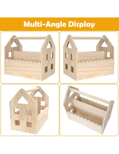 Estantería Montessori Casa Madera Pino 30.5x20x29.5cm