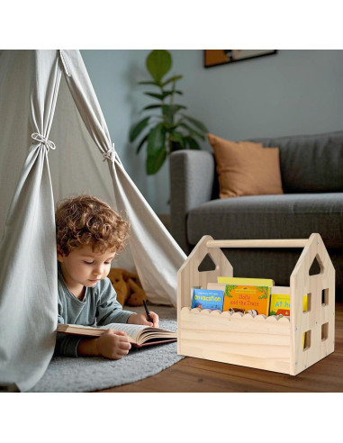 Estantería Montessori Casa Madera Pino 30.5x20x29.5cm