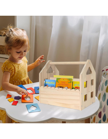 Estantería Montessori Casa Madera Pino 30.5x20x29.5cm
