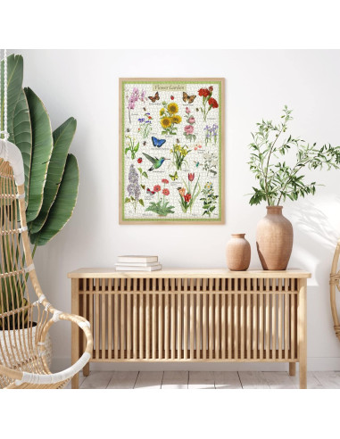 Rompecabezas Vintage de Flores 1000 Piezas PICKFORU 50x70cm