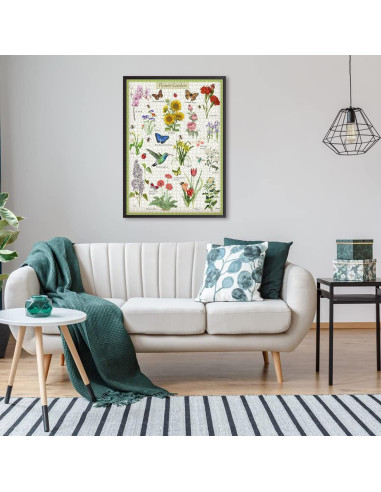 Rompecabezas Vintage de Flores 1000 Piezas PICKFORU 50x70cm