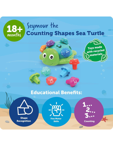 Clasificador de Formas Seymour - Juguete Educativo Marino 12 Piezas