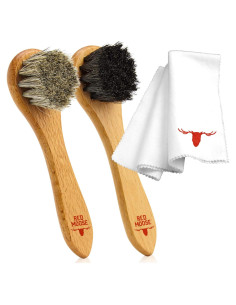 Kit de Brillo para Zapatos Red Moose - 3 Piezas con Cepillos y Paño
