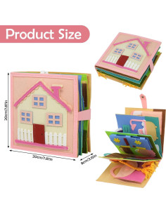 Libro Ocupado Montessori AIXMEET para Niños 3-8 Años Rosa 2