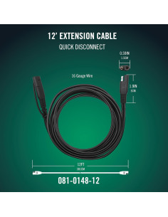 Cable de extensión Battery Tender 3,66 m - Paquete de 4 2