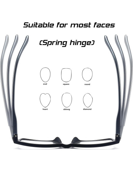 Gafas de lectura RaoOG 2.0x con bloqueo luz azul unisex