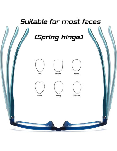 Gafas de lectura RaoOG con bloqueo luz azul y bisagra flexible