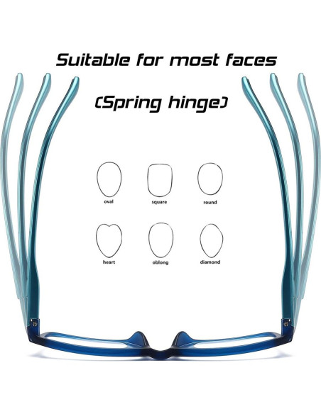 Gafas de lectura RaoOG con bloqueo luz azul y bisagra flexible