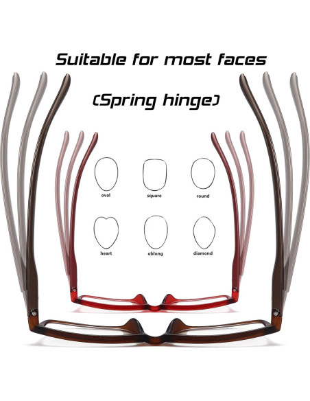 Gafas de lectura RaoOG 2.25x con bloqueo luz azul