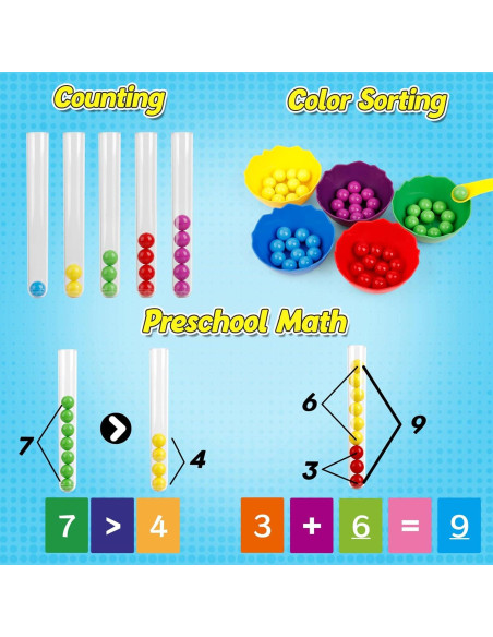 Juguete educativo de conteo y clasificación de colores Broytain