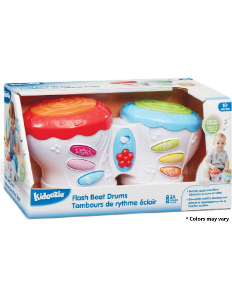 Kidoozie Flashbeat Drums - Tambor Musical para Niños 18+ Meses Kidoozie Flashbeat Drums - Tambor Musical para Niños 18+ Meses