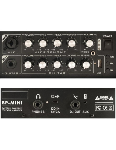 Amplificador de guitarra acústica BP-MINI 30W Bluetooth portátil