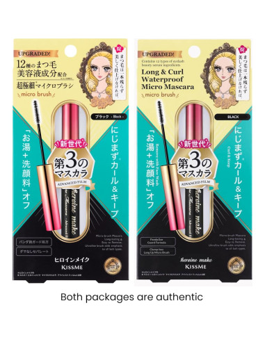 Máscara de Pestañas Negra Heroine Make by KissMe 1PK Hipoalergénica