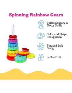 Juguete Apilable Giratorio Toddler Tested Arcoíris 12.7cm 2